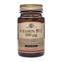 Solgar Vitamin B12 100 mcg - 100 tabletter - Energi Metabolisme & Nervesystemet Support - Non- GMO, Vegan, Gluten & Dairy Free, Kosher, Halal - 100 Servere