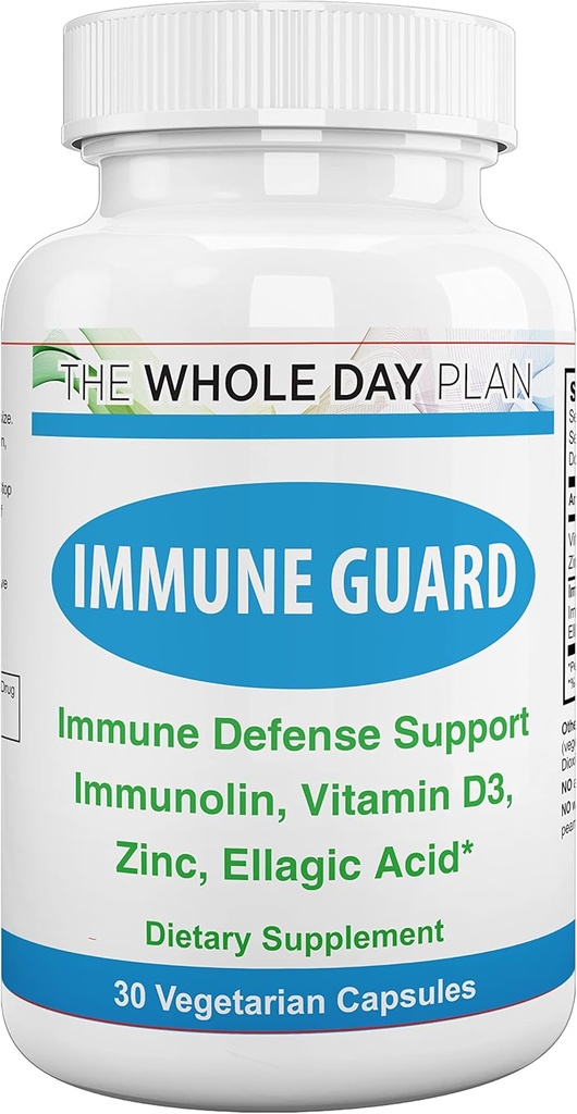Spectra Vitaminer immunforsvar Naturlig Immunitet Booster, Vitamind D3, Zink, Immunolin, Ellagic Acid, 30 kapsler,