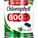 FITO MEDIC 'S Lab - Chlorophyll - Pure - 800 mg per Servering - 200 Softgels - Chlorophyll kapsler - Detox Cleanse, Grønne tillæg - Chlorophyll piller - Ultra høj absorption.