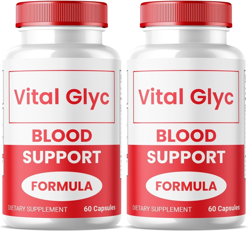 (2 Pack) Vital Glyc kapsler - Official Blood Support Formel, Vital Glyc Blood Vessel Cleaner, Vital Glyc Glyco Optimizer Pills, Understøtter Samlet Sundhed & Wellness, Vital Glyc Powder (120 Kapsler)