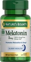 Nature 's Bounty Melatonin, 100% Drug Free Sleep Aid, Kosttilskud, fremmer afslapning og søvn sundhed, 5mg, 90 Softels (pakke med 1)
