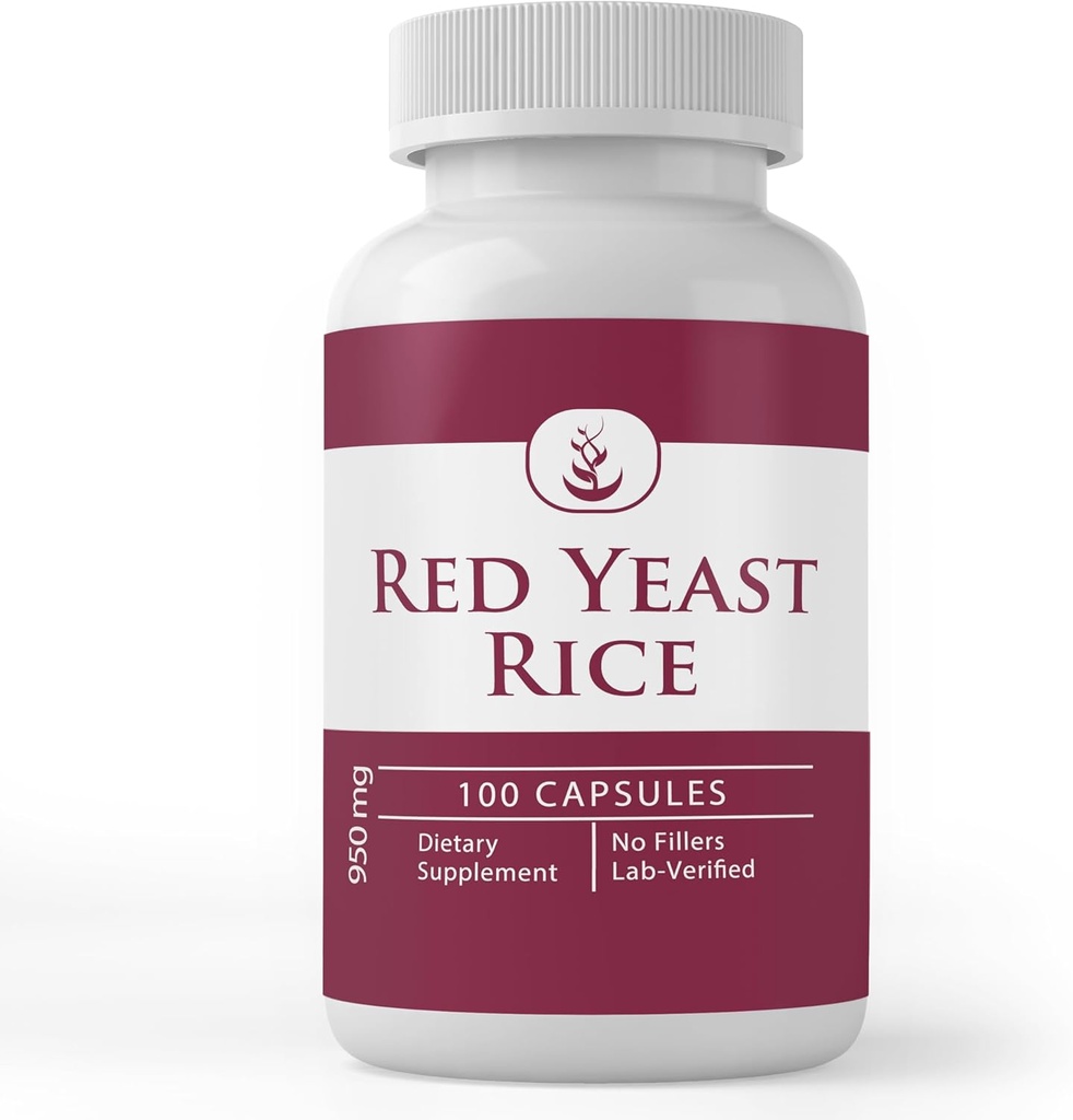Pure Original Ingredients Red Yeast Rice Extract, (100 kapsler) Altid Pure, Ingen tilsætningsstoffer eller fyldstoffer, Lab Verified (100 kapsler)