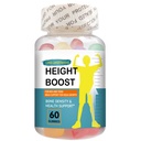 Højde Boost Bone Growth Gummies for Kids & Teens - Natural Growth Support med Calcium, Vitamin D3, K2, Collagen Hydrolysat & Herbal Blend - Bone Strength & Højde Supplement - 60 Gummies