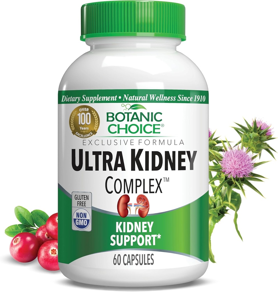 Botanic Choice Ultra Nytney Complex - Optimal Nytney Support med mælk tidsel, grøn te & more- 60 kapsler