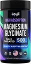 Magnesium Glycinat 500MG - Magnesium til søvn - Høj Absorption Chelated Mag Supplement - Glicinato De Magnesio 400mg + 100 mg - Mag Glycinat til kvinder, til børn - 200 Veganske kapsler