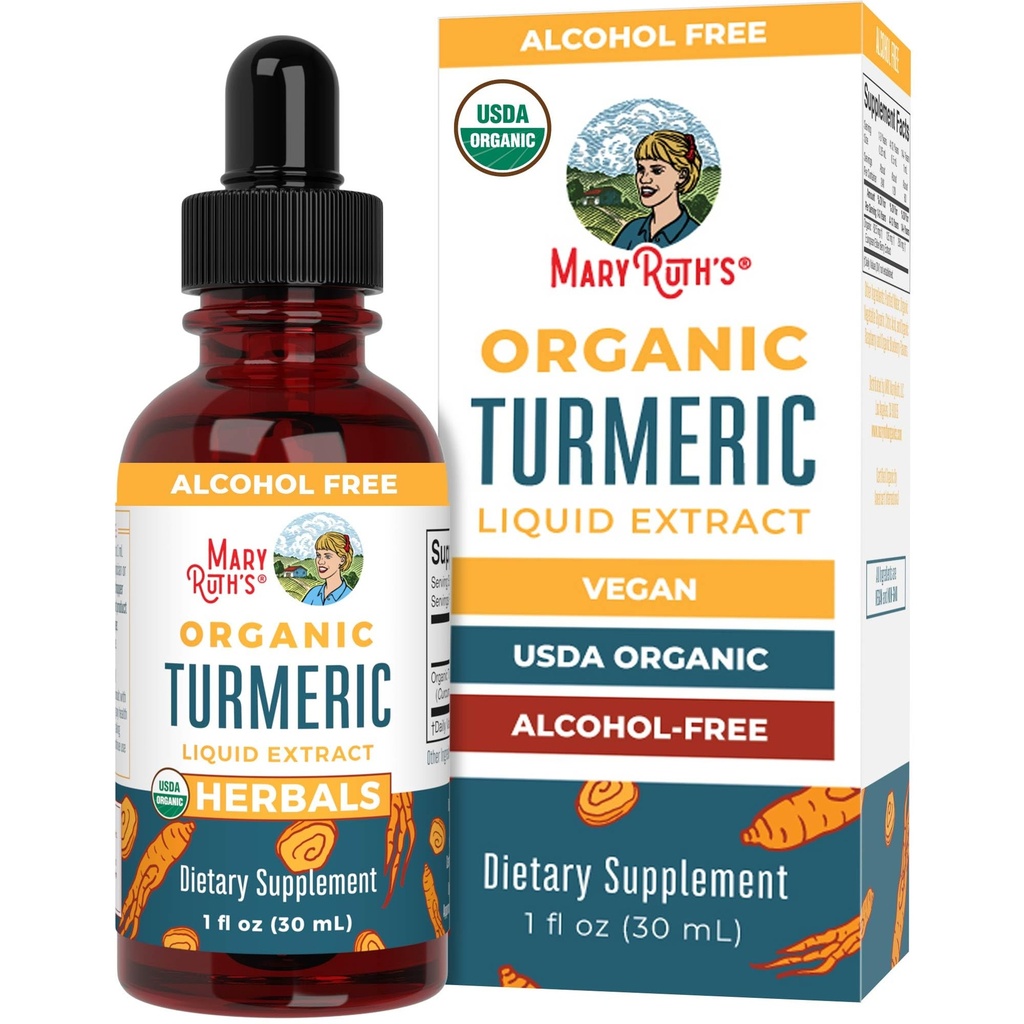 MaryRuth Organics Organic Turmerisk Væske Udtræk 124; Sukker fri