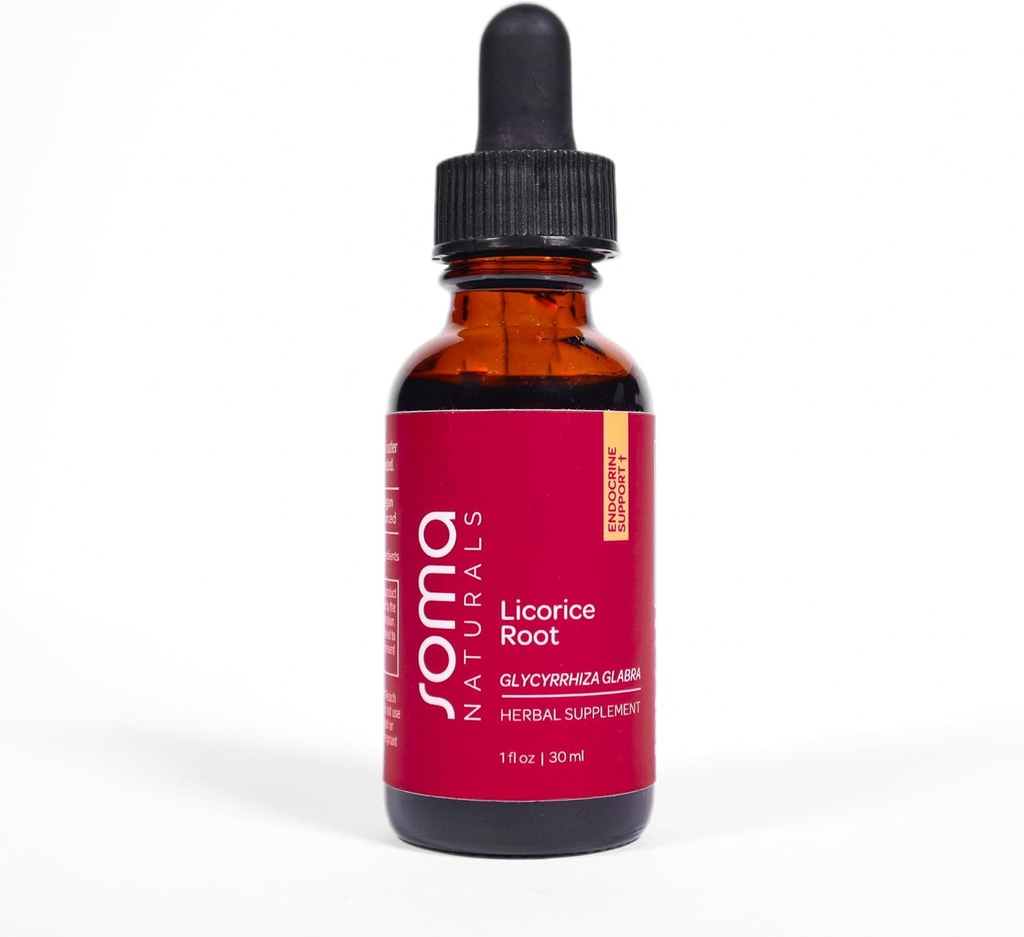 Organic Lakrids Root Extract, Herbal supplement til Focus Mood Clarity, Hjælper rolig og balance, Non- GMO, Gluten- fri, 1fl oz, 30ml