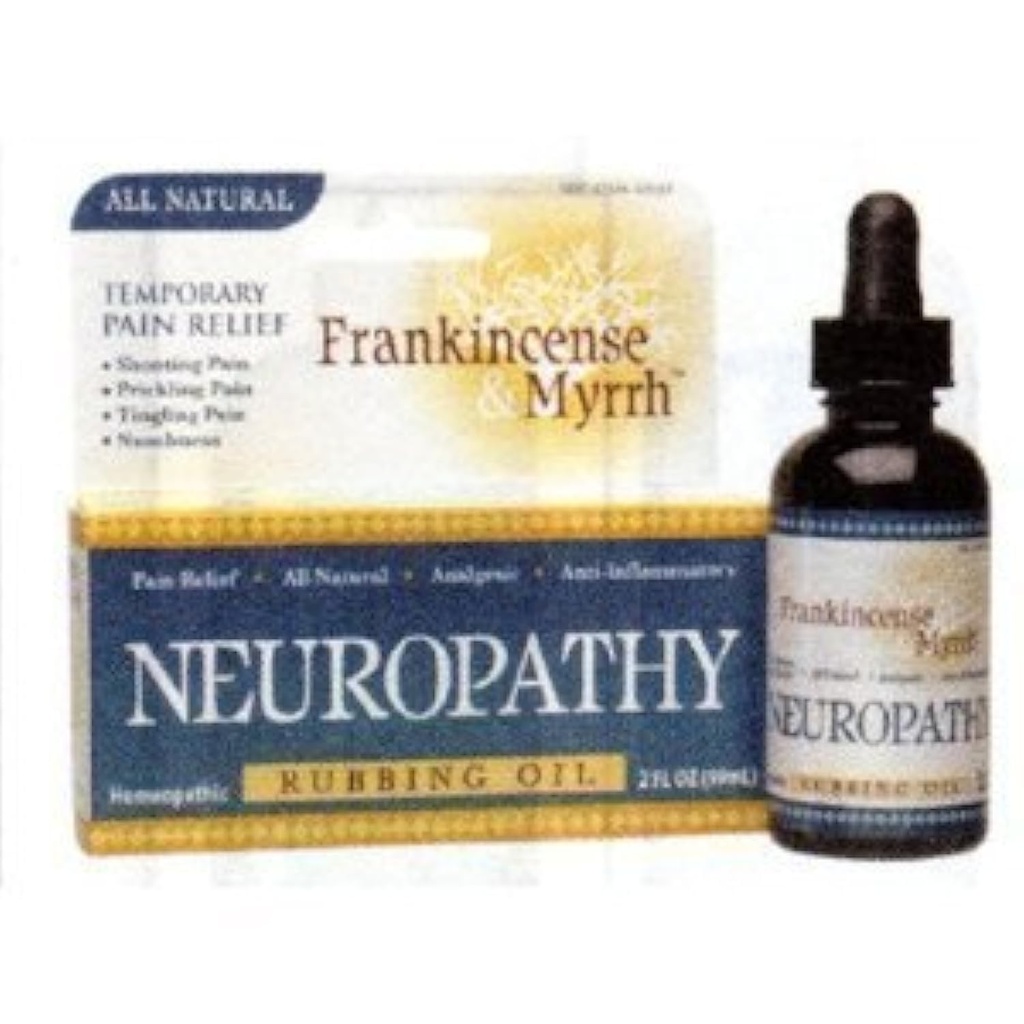 Frankincense & Myrra Neuropati Rubbing Oil 2 oz. (pakke med 2) Emballage Maj Vary