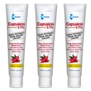 Globe (3 Pack) Capsaicin 0, 1% høj potens smerte Relief Cream, undufted (2 oz) Deep Penetration Relief from: Gigt, muskel, fælles og ryg smerte