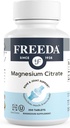 Freeda Magnesium Citrate 400mg Per Servering - Høj- Absorption Magnesium Citrate Tablets - Essential Mineral for Nerve & Bone Health - Vegan, Kosher, Gluten- Free Magnesium Supplement (250 Ct)