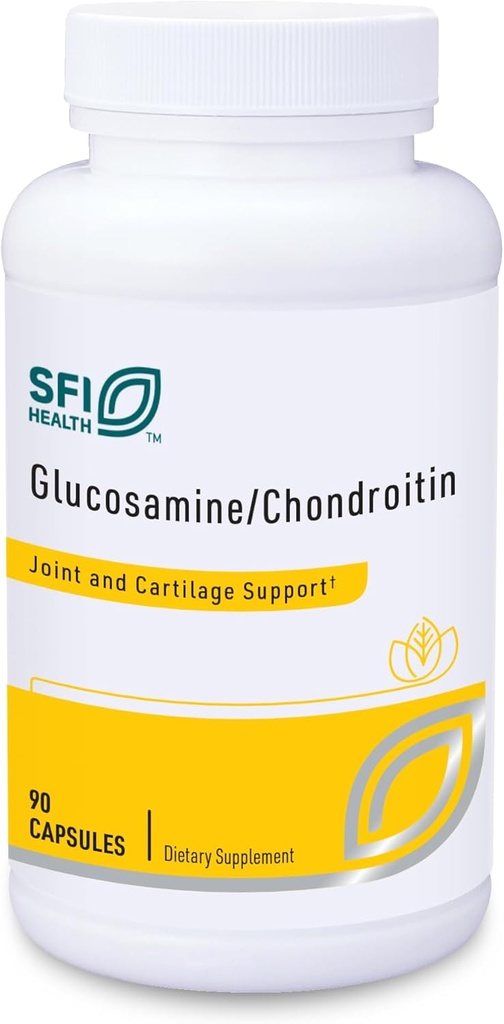 Klaire Labs SFI Health Glucosamine Chondroitin - En populær kombination til fælles støtte, Soy & Dairy- Free (90 kapsler)