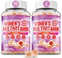 Multivitamin gummies for Women 50 Plus - med Omega 3, Coenzym Q10, Jern, Calcium, Zink, vitamin A, C, D3, E, K2, B Complex, Folate - Multi Vitamin & Minerals for Energy, Skønhed, Immun, Sugar Free