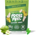 FocusFuel Energy Chews - Green Apple Flavor (15 Servere) - 100mg Koffein + B12, Magnesium, Alpha GPC - Boost Focus & Energy - Ingen Crash eller Jitters