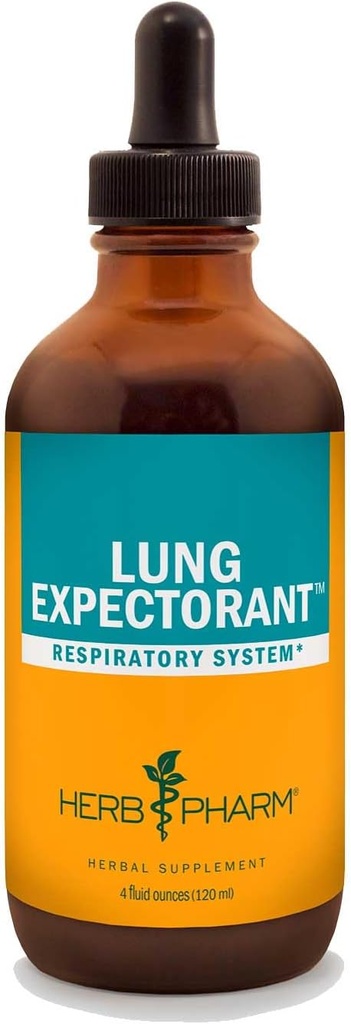 Herb Pharm Lung Expectorant Liquid Herbal Formel til at understøtte respiratorisk immunrespons - 4 Ounce