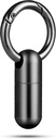 TISUR Lille Keychain Pill Holder, Titanium Pill sag Vandtæt Pill Fob til rejser pung, Mini Pill Organizer Black