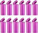 12 Pack Tomme Plastic Pill Flasker med Caps, lufttæt Multi- Formål 13 Dram Pill Container med Pop Top Caps til medicin, kosttilskud, eller enhver lille genstand (Grape Opaque)