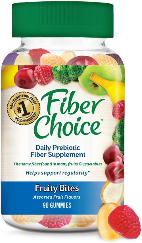 Fiber Choice Gummies Fruity Bites, Diverse Frugt, 90 Gummies