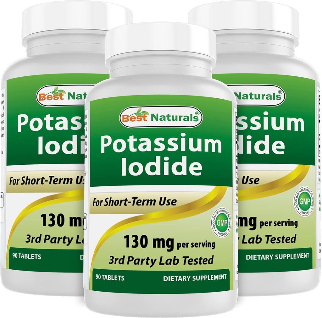Bedste Naturals Kalium Iodide 130 mg per servering - Kosttilskud, 90 tabletter (3)