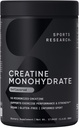 Sports Research Creatinine Monohydrat - Gain Lean Muscle, Forbedre ydeevne og styrke og støtte Workout Inddrivelse * - 5 g Mikroniseret Creatin - 17.46 oz