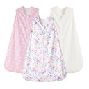 PHF 3 Pack Varm Mikro- fleece Baby Sleep Sack 6-12 Måneder, Soft Baby Wearable Blanket, 2-Way lynlås soveposer, Comfy Toddler sovesæk til piger, Medium størrelse, Butterfly