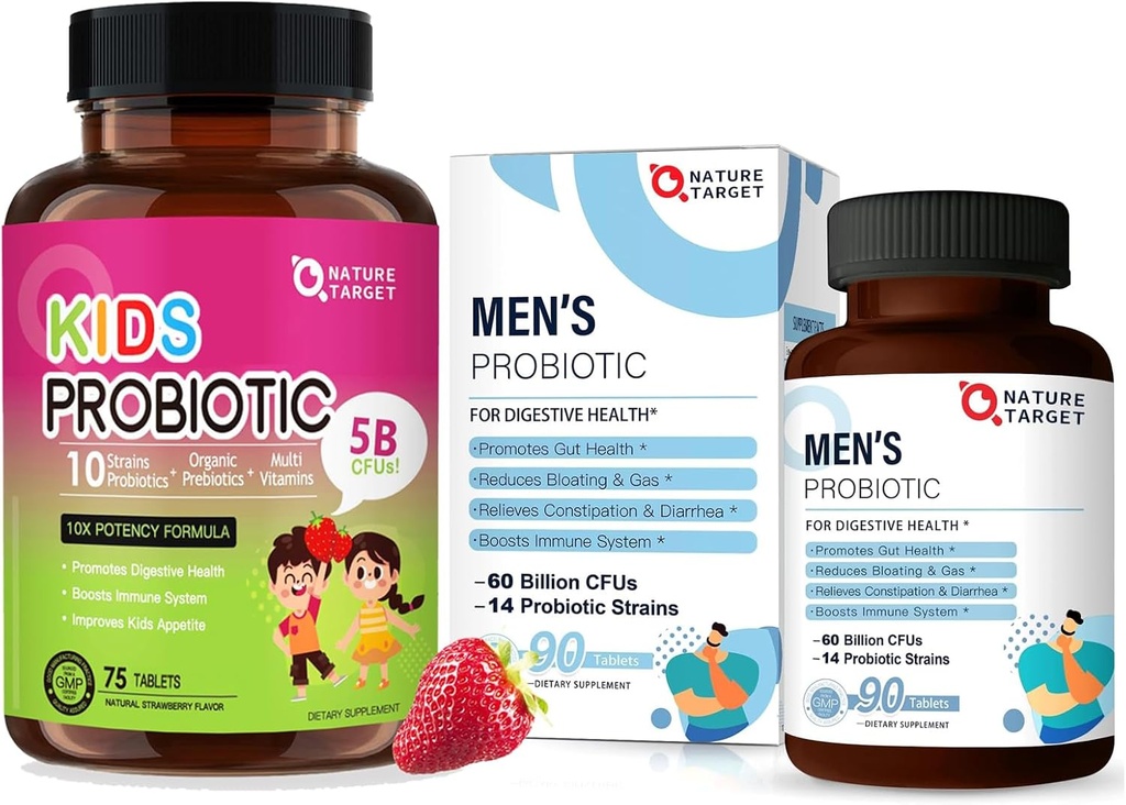 NATUR TARGET Probiotika til mænd med børn Probiotiske tyggetabletter