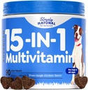 15-in-1 Hund Multivitamin, Hund Vitamin og Kosttilskud til alle aldre og racer til støtte immunsystem, Sund Coat og Hud, 90 Tyg kylling Flavor Hund Kosttilskud & Vitamin