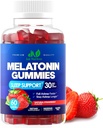 Melatonin 30mg Gummies for voksne (60 Servering) - High Potency Sleep Support med 30mg Melatonin Per Gummy - Gluten- Free, Sugar- Free, Non- GMO, 100% Vegetar, Strawberry Flavor - 60 Gummies
