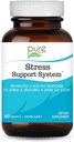 PURE ESSENCE LABS Stress Support System - Bedste immunforsvar - Immunitet Booster & Kosttilskud - Hovedpine & Stress Relief - Giver naturlig ro (60 tabletter)