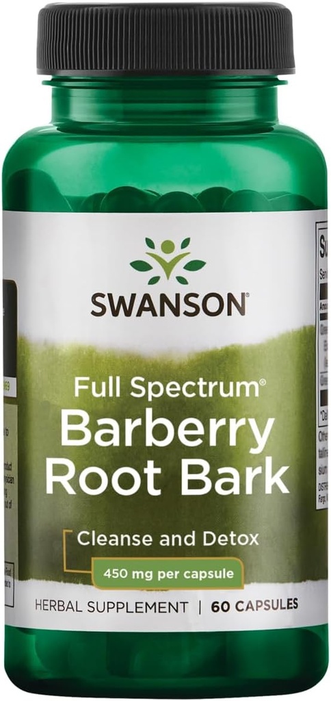 Swanson Fuld Spectrum Barberry Root Bark 450 mg 60 kapsler