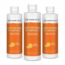 Dr. Mercola Liposomal Vitamin C - Antioxidant & immunforsvar Supplement - Inkluderer vitamin E - GMO- Free, Gluten- Free & Soy- Free - Citrus Vanilla Flavor - 450 ml (30 Servere) - 3 Pack