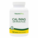 NaturesPlus Kilde til liv Cal / Mag Mineral Supplement- 500 mg Calcium, 250 mg Magnesium, 180 vegetariske tabletter - hel kosttilskud, fremmer ben sundhed - Gluten- Free - 90 Servere