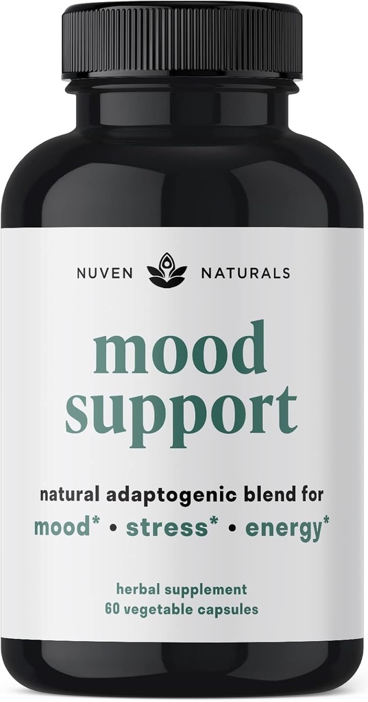 Plant- baseret supplement - Natural Adaptogen Booster med Ashwagandha og Rhodiola Rosea124; Indeholder 12 urter