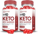 (2 Pack) Go 90 Keto ACV Gummies Advanced Formula 1000MG Go90 Keto Gummies Apple Cider Vinegar Formulated with Pomegranate Beet Juice Powder B12 Vegan Non GMO 120 Gummys