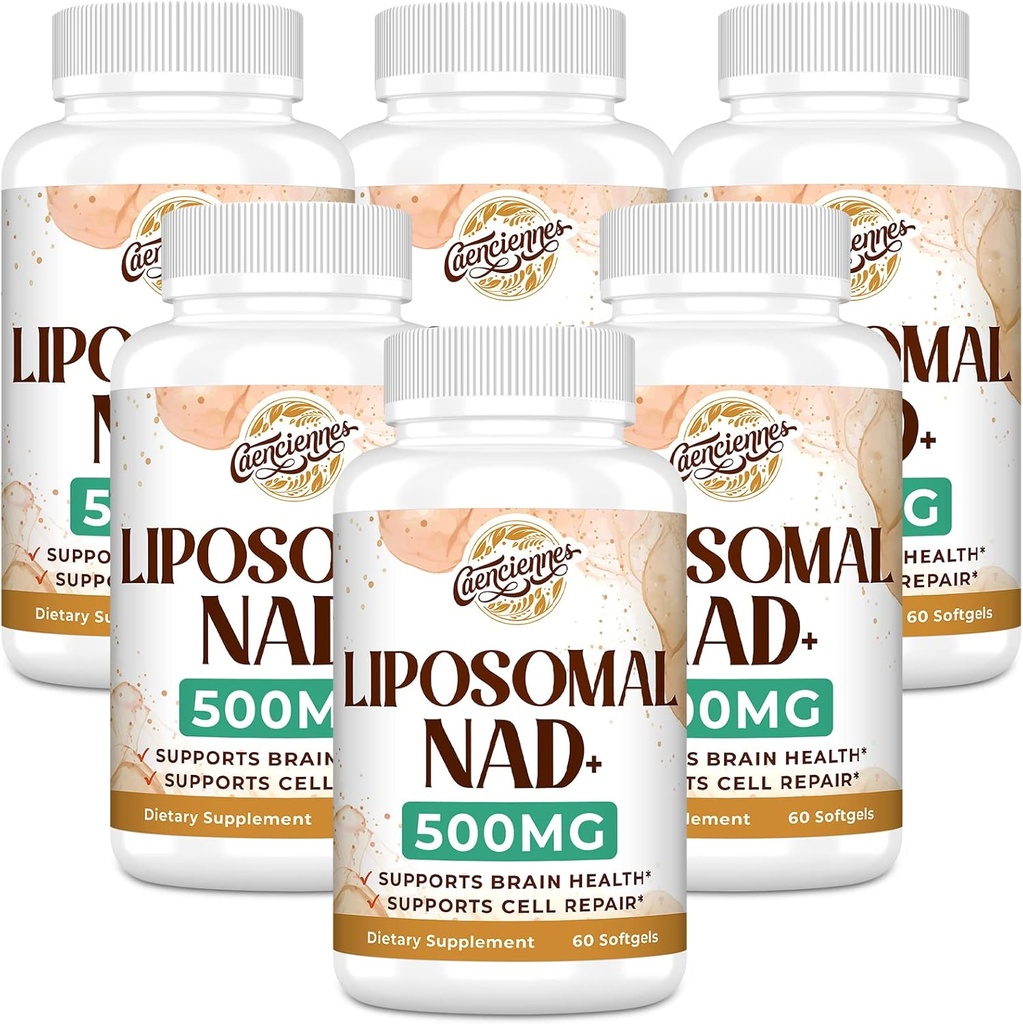 Liposomal NAD + 500 MG tillæg, True NAD Plus tillæg, Superior Absorption, Boost NAD + mere effektiv end Nicotinamid Riboside for cellulær energi, sund aldring, 360 Servering