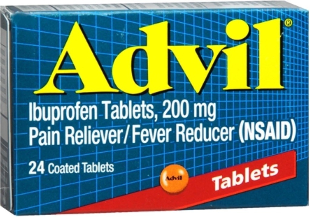 Advil 200 mg overtrukne tabletter 24 ea (pakning med 5 stk.)