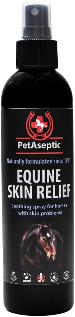 Equine Skin Relief Spray for Heste Note 124; Hjælper Heal Cuts, Insect Bites, Scrapes, & Sunburn Note 124; Hjælper kontrol Dermatitis