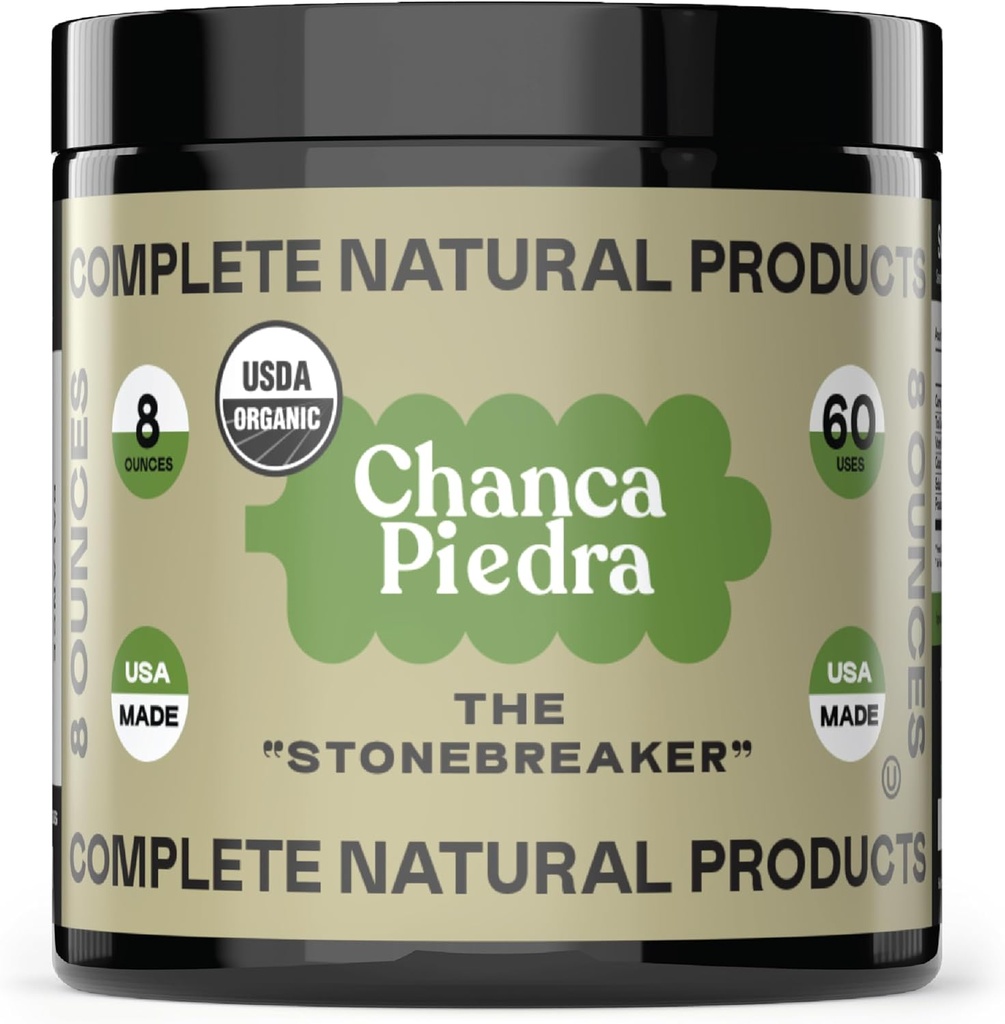 Komplette naturlige produkter Organic Chanca Piedra Tea - 8oz (227g) Bulk Pure Organic Chanca Piedra Extract & Phyllanthus Niruri Stonebreaker Powder