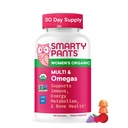 SmartyPants Organic Women 's Multivitamin Gummies: Biotin, Methylfolfolat, Omega 3 (ALA), Vitamin D3, C, Vitamin B12, B6, A, K & Zink, Inositol, Gluten Free, Vegetar, 120 Count (30 dages forsyning)
