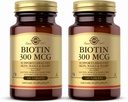 Solgar Biotin 300 mcg - 100 tabletter, Pack of 2 - Understøtter sund hud, negle & hår - non-GMO, Vegan, Gluten Free, Dairy Free, Kosher - 200 Total Servering