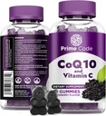 Prime Code CoQ10 200mg & vitamin C 250 mg Gummies - Antioxidant & immunforsvar - Heart & Energy Supplement for voksne - Vegan, non-GMO, Gluten- Free - Elderberry Flavor - 60 Gummies