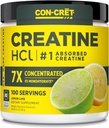 CON- CRET Creatin HCl Pulver • 124; Muskel, Kognitiv, Cellular Energy Support • 124; Ingen Bloating eller Cramps • 124; USA Made & NSF Certified • 124; Lemon Lime (100 Servering)