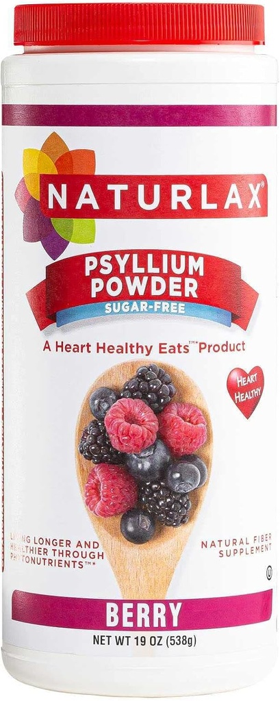 Sukkerfri Psyllium Husk Fiber Powder, Berry Flavored 19 oz