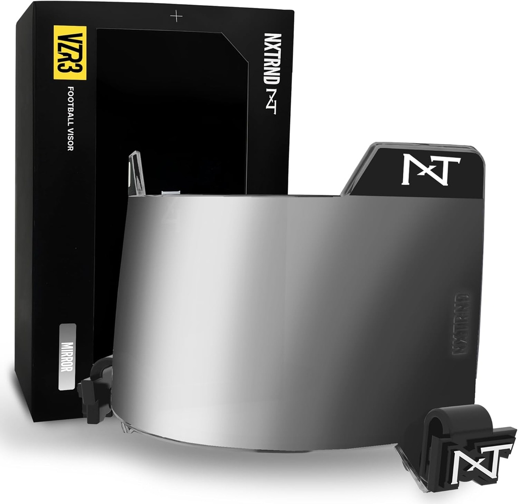 Nxtrnd VZR3 Football Visir, Curved Lens Technology, Fits Adult & Youth Football hjelme