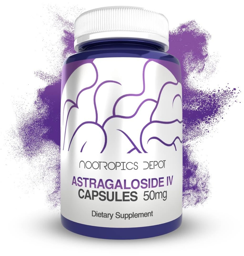 Nootropics Depot Astragalosid IV Kapsler: 124; 50mg: 124; Astragalus membranaceus: 124; 30 Greve: 124; Neurobeskyttende, immunforsvar, Lengthens Telomeres