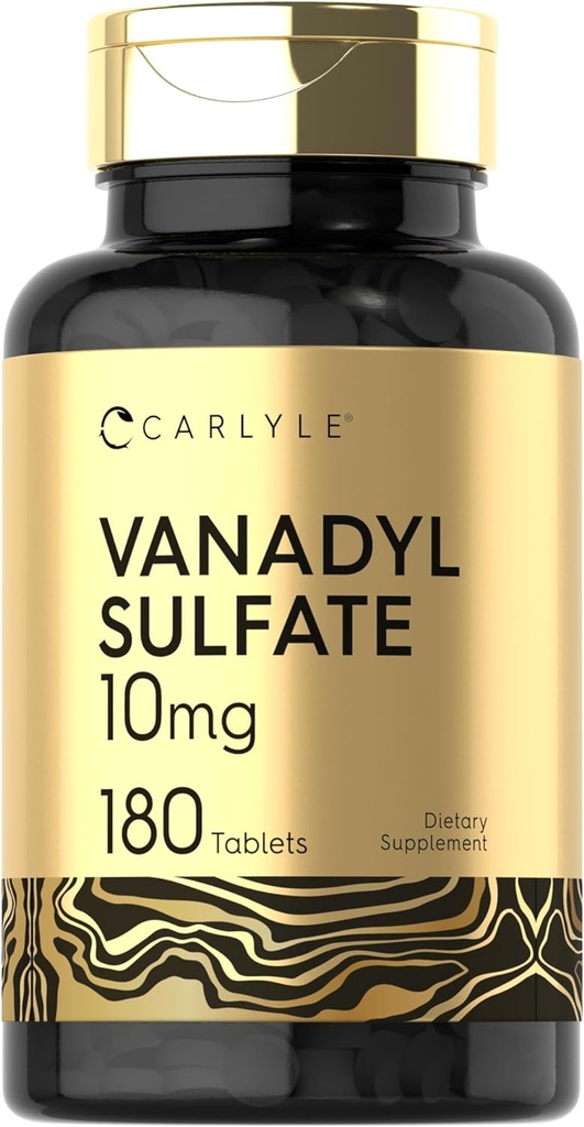 Carlyle Vanadyl Sulfate 10mg • 124; 180 tabletter • 124; med chrompicolinat • 124; Vegetarisk, ikke- GMO, Gluten Free Supplement