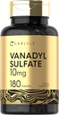 Carlyle Vanadyl Sulfate 10mg • 124; 180 tabletter • 124; med chrompicolinat • 124; Vegetarisk, ikke- GMO, Gluten Free Supplement