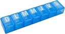 EZY DOSE Weekly (7-Day) Pill Organizer, Vitamin Planner, og medicin Box, små afdelinger, farve kan Vary, Spanske aftryk