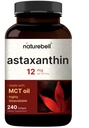 NatureBell Maximum Strength Astaxanthin 12mg, 240 Softgels - 4 Monthly Supply - Natural Antioxidant from Haematococcus Pluvialis Microalger Dex124; Non- GMO, Gluten Free