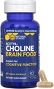 Acetylcholin Brain Food - Acetyl L- Carnitin & Alpha GPC Supplement - Understøtter produktion af Acetylcholin - Neurotransmitter supplement til kognitiv funktion - 60 kapsler