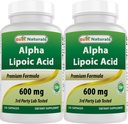 Bedste Naturals -- Alpha Lipoic Acid (ALA) - 600 mg (120 Count (pakke med 2))